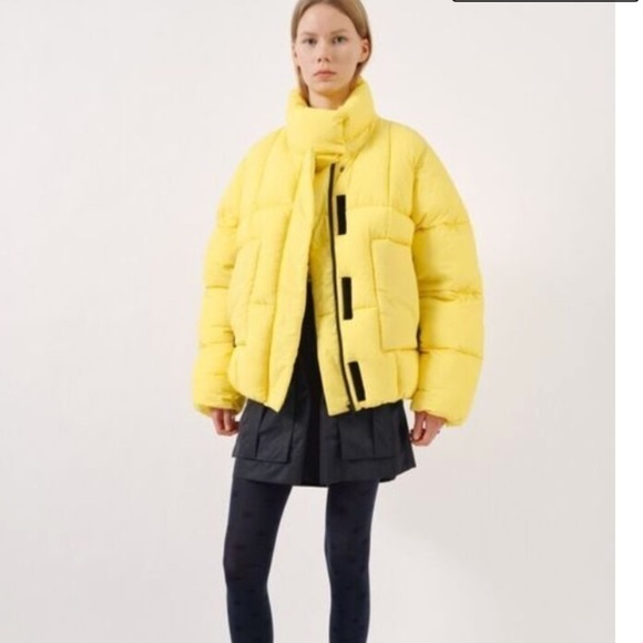 Baum Und Pferdgarten Brooks Yellow Chic Puffer Jacket Coat - Picture 6 of 16